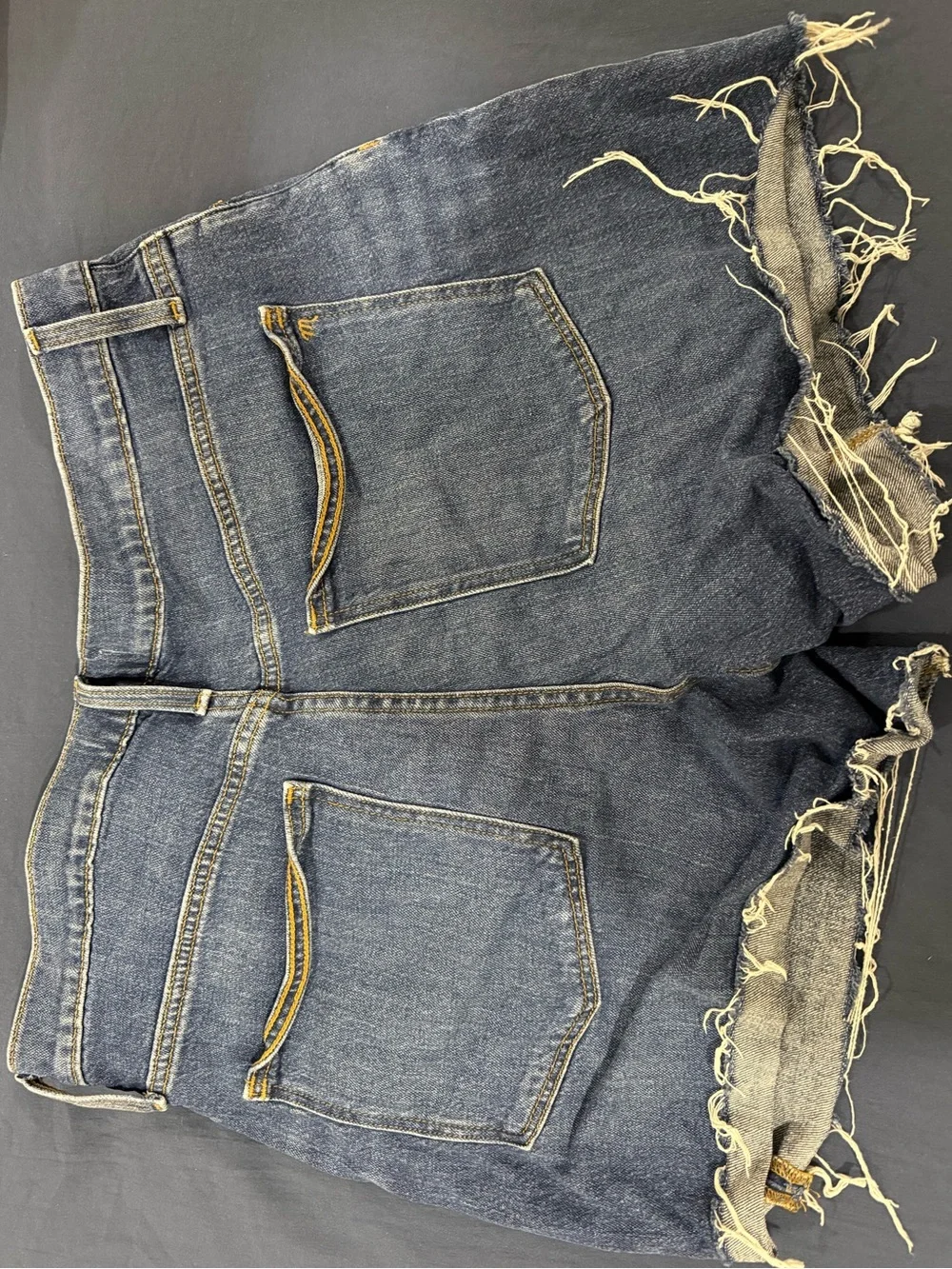 Dark Blue Denim Cutoff Jeans Shorts